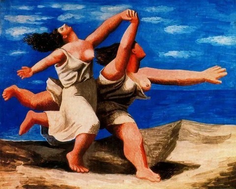 《海辺を走る二人の女》（1922年）.jpg